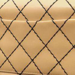 مملوكة مسبقًا Chanel Wild Stitch Beige Leather Shoulder Bag 
