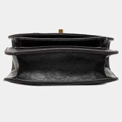 Pre Owned حقيبة كتف شانيل كوكو مارك جلد ثلاثي الألوان أسود، بحري، وسلسلة جلد كافيار