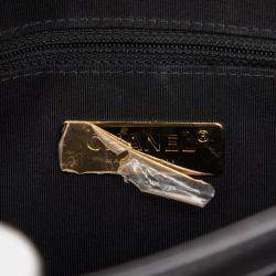 Pre Owned حقيبة كتف شانيل كوكو مارك جلد ثلاثي الألوان أسود، بحري، وسلسلة جلد كافيار