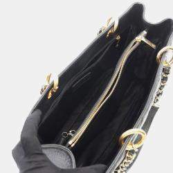 Pre Owned حقيبة توت جراند شوبينج شانيل ماتلاسي جلد عجل محبب كافيار أسود