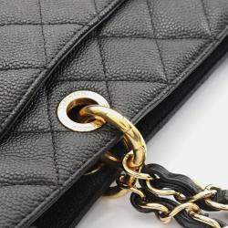 Pre Owned حقيبة توت جراند شوبينج شانيل ماتلاسي جلد عجل محبب كافيار أسود