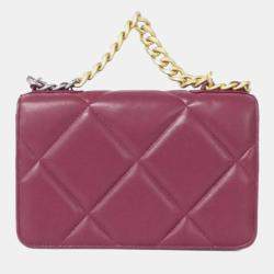 Pre Owned Chanel 19 Line Chain Wallet