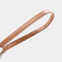 Pre Owned Celine Teen Triomphe Shoulder Bag Canvas Leather Khaki Brown