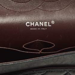 Pre Owned Chanel Classic Double Flap Jumbo Black Quilted Leather Bag