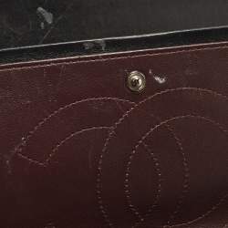 Pre Owned Chanel Classic Double Flap Jumbo Black Quilted Leather Bag