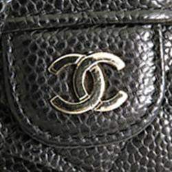 مملوكة مسبقًا Chanel Black Classic Caviar Flap Wallet on Chain