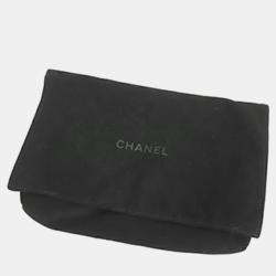 Pre Owned محفظة على سلسلة شانيل سوداء CC مبطنة كافيار