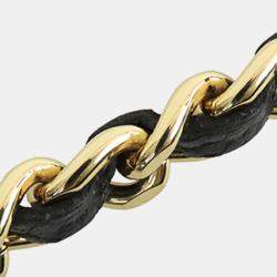 Pre Owned محفظة على سلسلة شانيل سوداء CC مبطنة كافيار