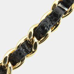 Pre Owned محفظة على سلسلة شانيل سوداء CC مبطنة كافيار