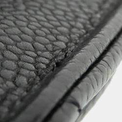 Pre Owned محفظة على سلسلة شانيل سوداء CC مبطنة كافيار