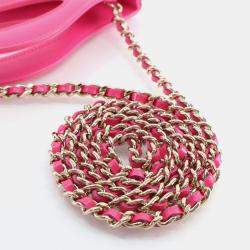 Pre Owned Chanel Nano Pink Calfskin 31 Shopping Bag