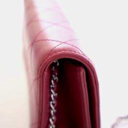 Pre Owned حقيبة شانيل زهرية جلد الحمل صغيرة على سلسلة SHW