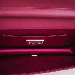 Pre Owned حقيبة شانيل زهرية جلد الحمل صغيرة على سلسلة SHW