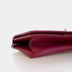 Pre Owned حقيبة شانيل زهرية جلد الحمل صغيرة على سلسلة SHW