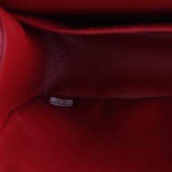 Pre Owned Chanel Medium Red Caviar Classic Double Flap Bag