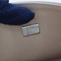 Pre Owned Chanel Medium Beige Caviar Classic Double Flap Bag