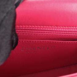 Pre Owned Chanel Mini Pink Lambskin Rectangular Classic Flap Bag