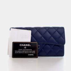 Pre Owned محفظة شانيل كلاسيكية طويلة جلد حملان