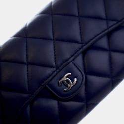 Pre Owned محفظة شانيل كلاسيكية طويلة جلد حملان