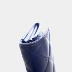 Pre Owned محفظة شانيل كل اسيكية طويلة جلد حملان