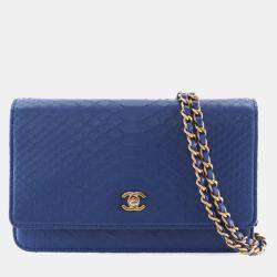 Pre Owned محفظة شانيل بايثون سلسلة (WOC)