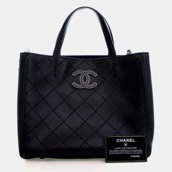 Pre Owned Chanel Small Caviar Hampton Tote Bag