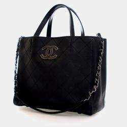Pre Owned Chanel Small Caviar Hampton Tote Bag