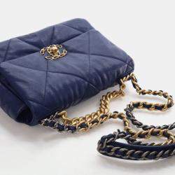 Pre Owned Chanel Medium Lambskin 19 Flap Bag