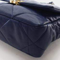 Pre Owned Chanel Medium Lambskin 19 Flap Bag