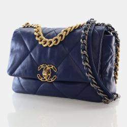 Pre Owned Chanel Medium Lambskin 19 Flap Bag