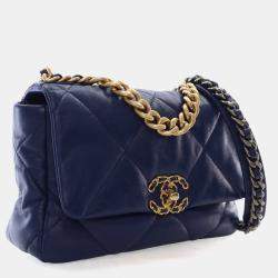 Pre Owned Chanel Medium Lambskin 19 Flap Bag