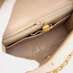 Pre Owned حقيبة شانيال فينتاج كلاسيك فلاب جلد خروف مربع بحجم صغير