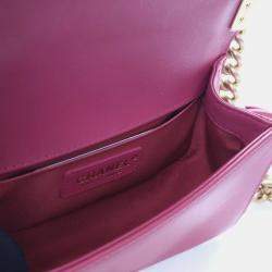 مملوكة مسبقًا Chanel Small Calfskin Top Handle Boy Bag