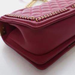 مملوكة مسبقًا Chanel Small Calfskin Top Handle Boy Bag