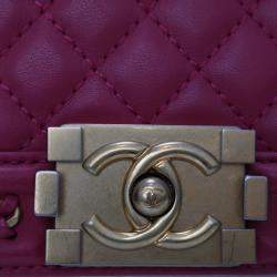مملوكة مسبقًا Chanel Small Calfskin Top Handle Boy Bag