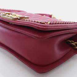 مملوكة مسبقًا Chanel Small Calfskin Top Handle Boy Bag