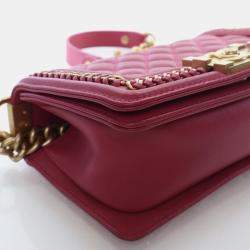 مملوكة مسبقًا Chanel Small Calfskin Top Handle Boy Bag