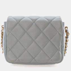 Pre Owned Chanel Mini Lambskin Square Flap Bag