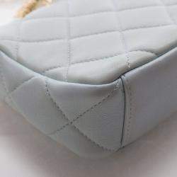 Pre Owned Chanel Mini Lambskin Square Flap Bag