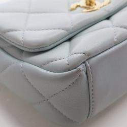 Pre Owned Chanel Mini Lambskin Square Flap Bag