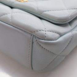 Pre Owned Chanel Mini Lambskin Square Flap Bag