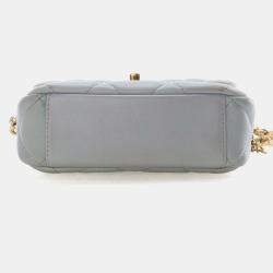 Pre Owned Chanel Mini Lambskin Square Flap Bag