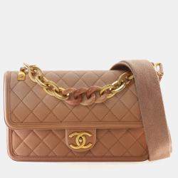 Pre Owned Chanel Medium Caviar Sunset On The Sea Flap