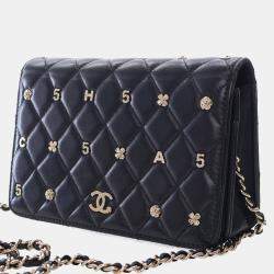 Pre Owned Chanel Lambskin Lucky Charms Wallet On Chain (WOC)