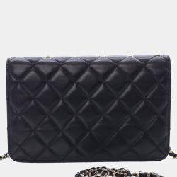 Pre Owned Chanel Lambskin Lucky Charms Wallet On Chain (WOC)
