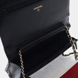Pre Owned Chanel Lambskin Lucky Charms Wallet On Chain (WOC)