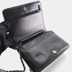 Pre Owned Chanel Lambskin Lucky Charms Wallet On Chain (WOC)