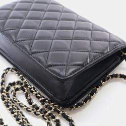 Pre Owned Chanel Lambskin Lucky Charms Wallet On Chain (WOC)