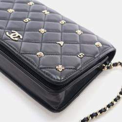 Pre Owned Chanel Lambskin Lucky Charms Wallet On Chain (WOC)