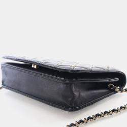 Pre Owned Chanel Lambskin Lucky Charms Wallet On Chain (WOC)
